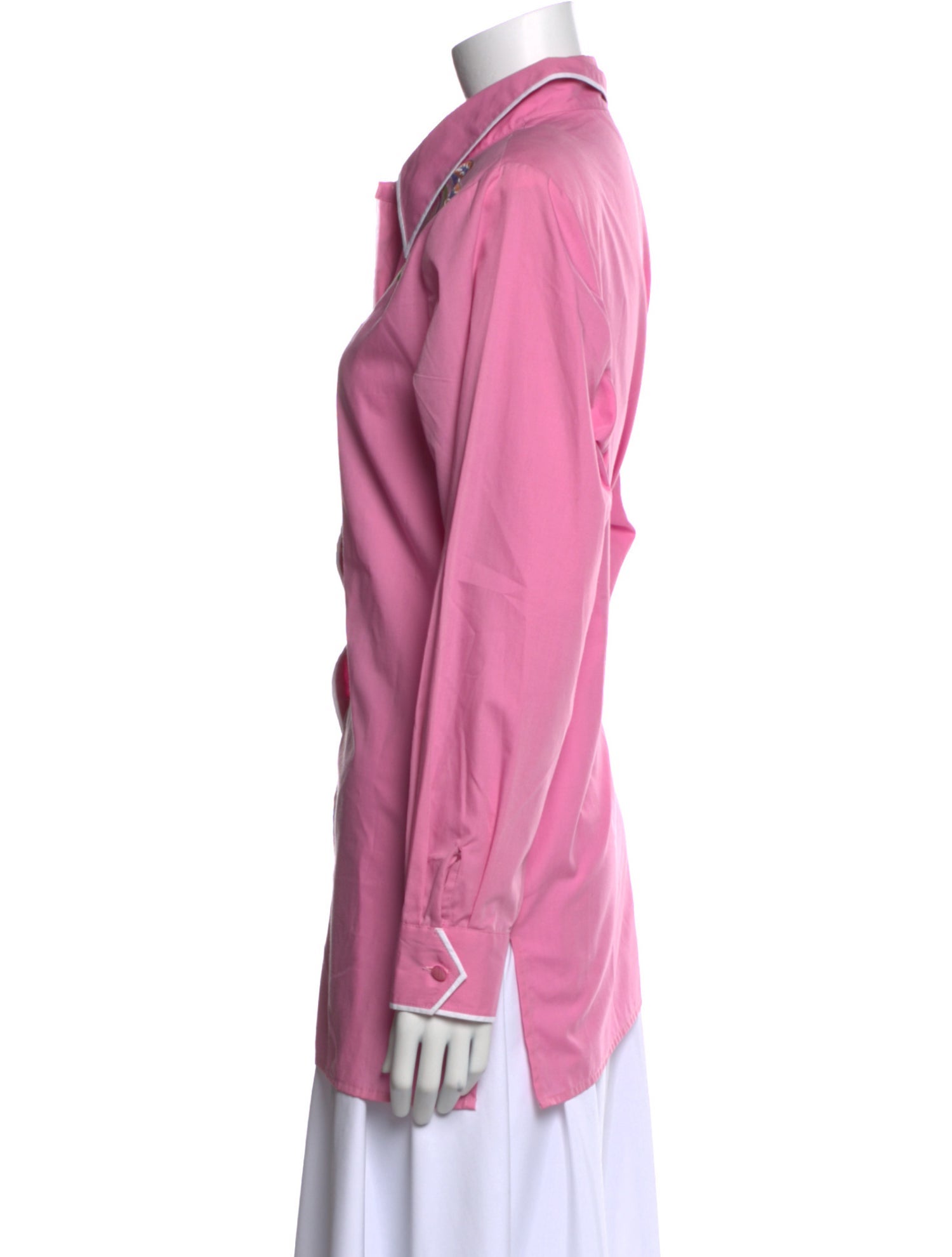 Bob Mackie Wearable Art Long Sleeve Button-Up Top