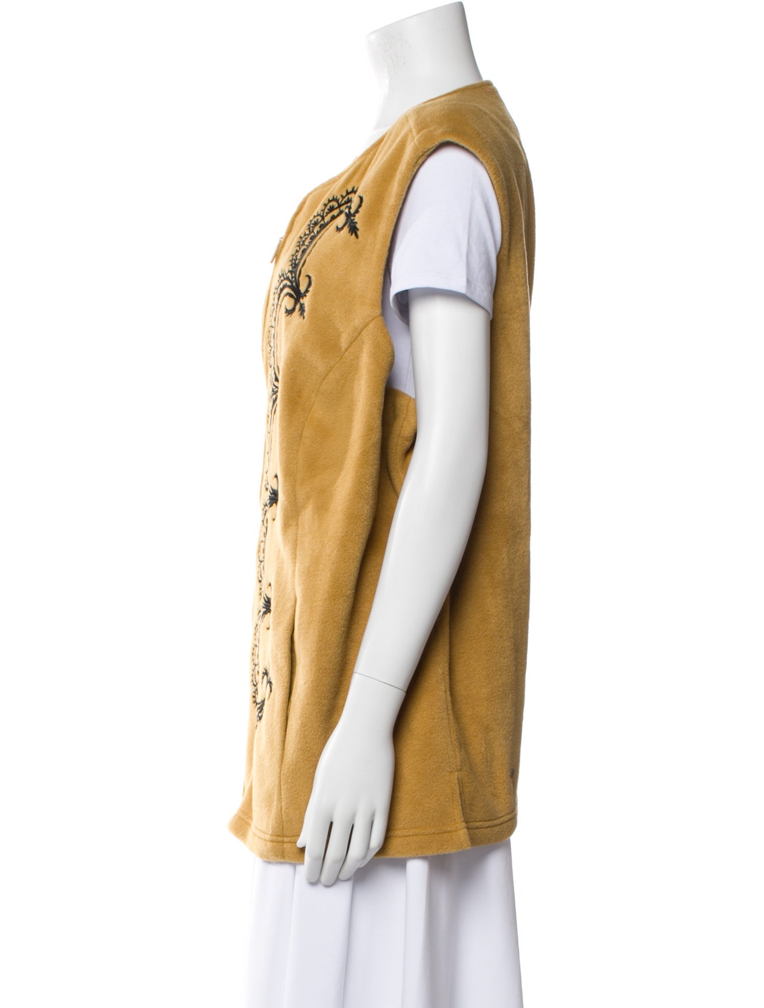 Bob Mackie Wearable Art Floral Print Vest