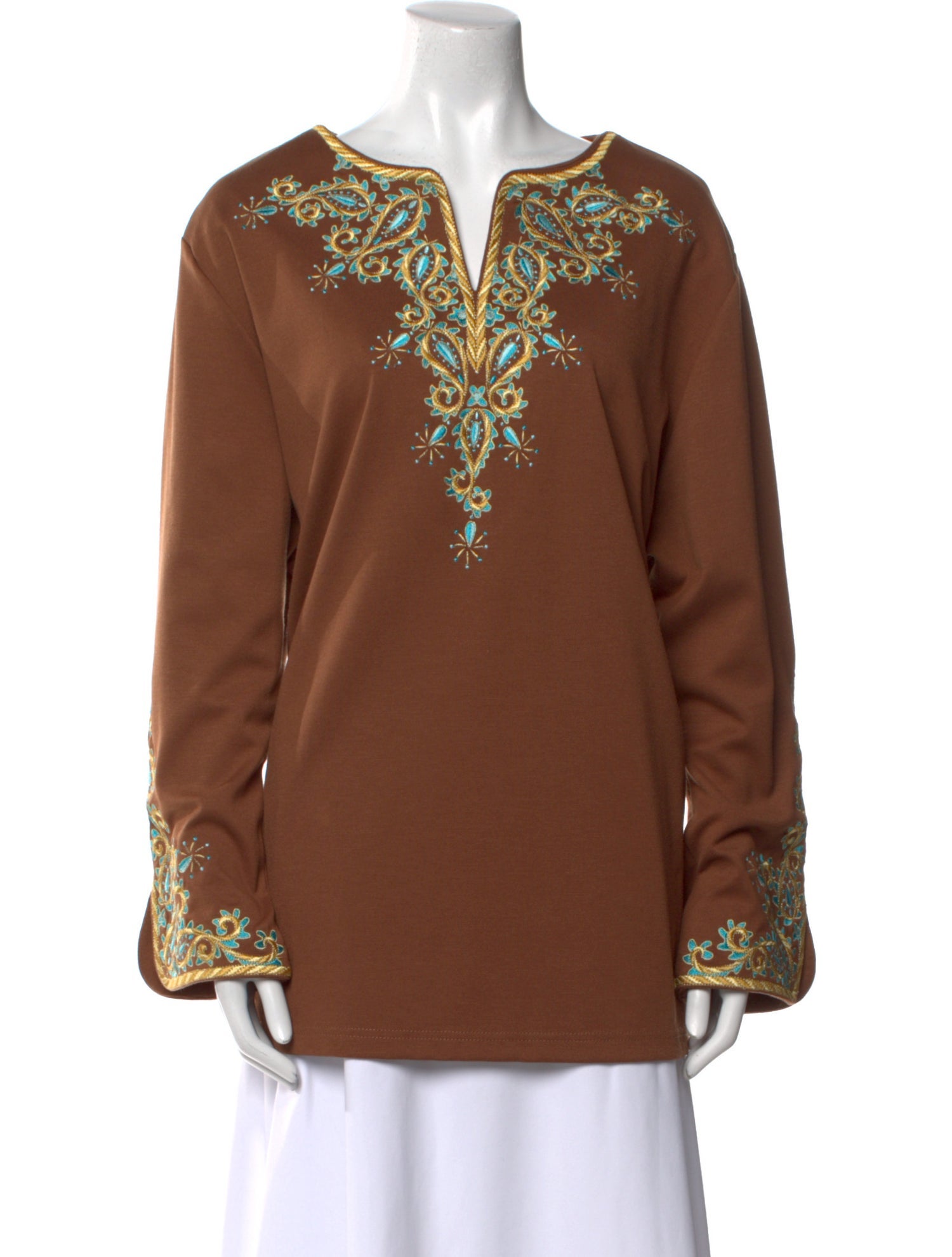 Bob Mackie Wearable Art Graphic Print V-Neck Tunic