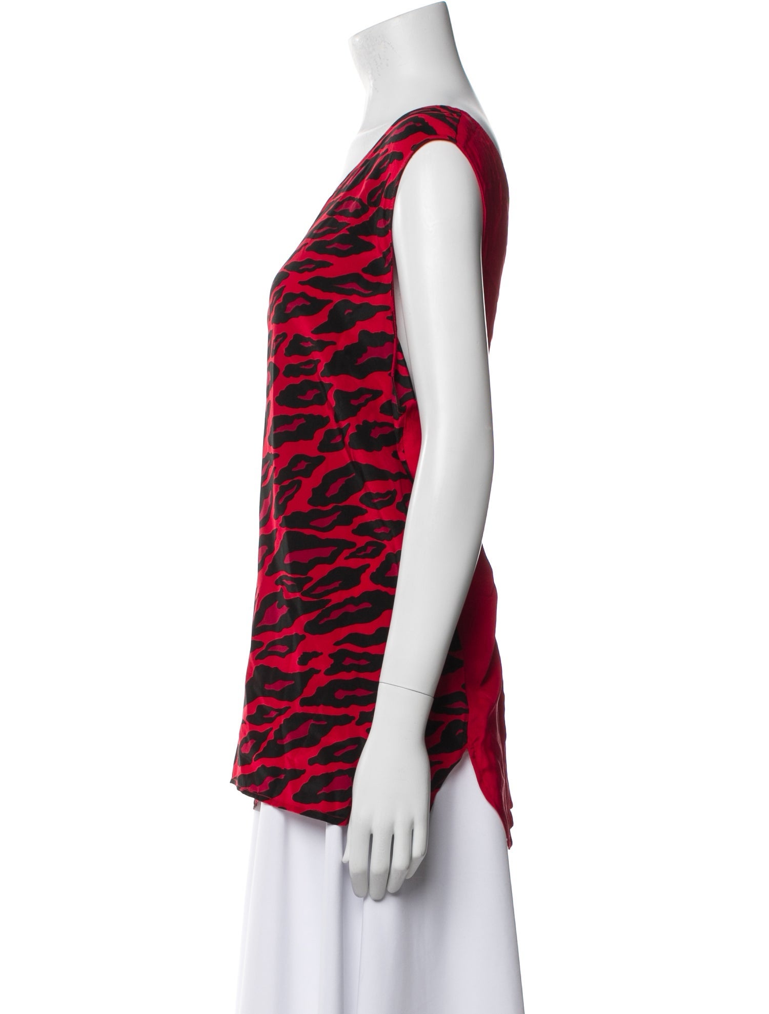 Bob Mackie Wearable Art Silk Animal Print Top