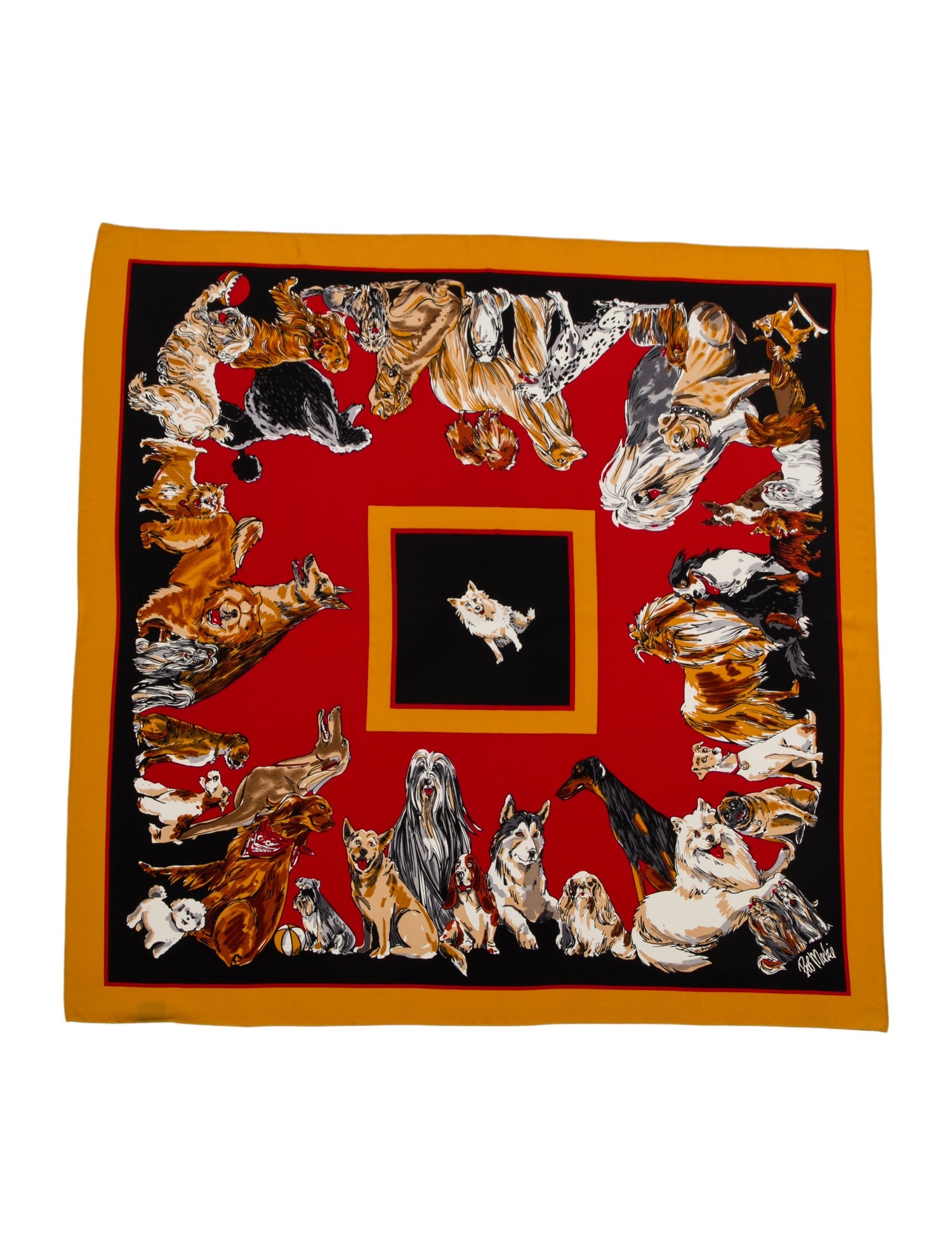 Bob Mackie Wearable Art Silk Vintage Scarf