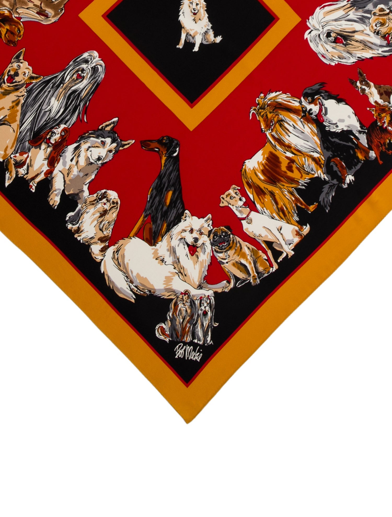 Bob Mackie Wearable Art Silk Vintage Scarf