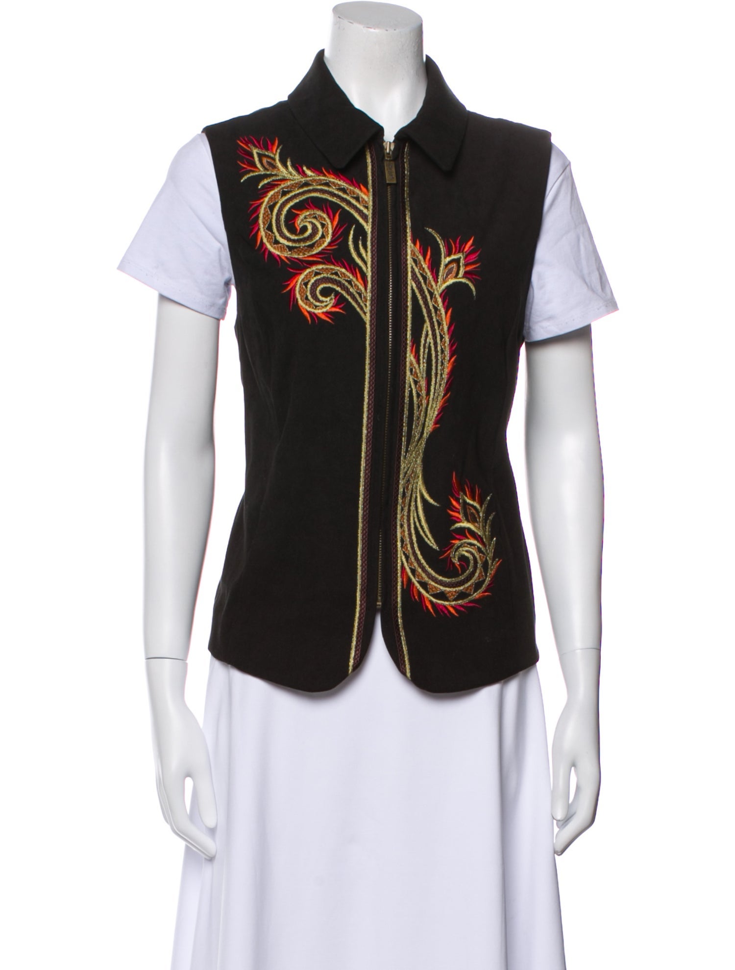 Bob Mackie Wearable Art Printed Vest