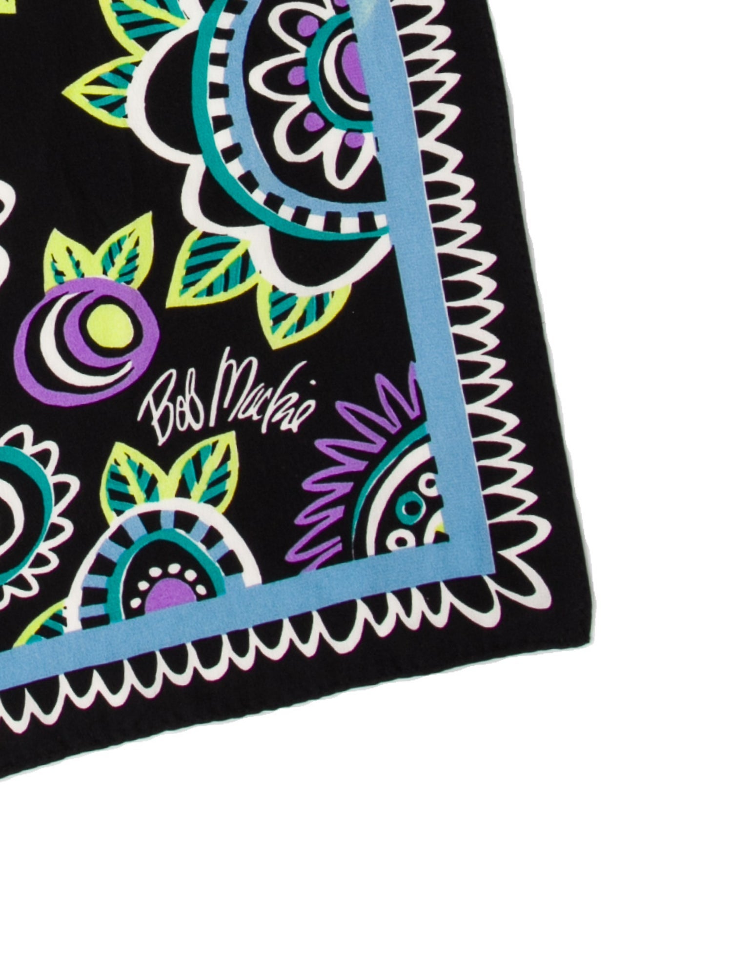 Bob Mackie Wearable Art Silk Floral Print Scarf