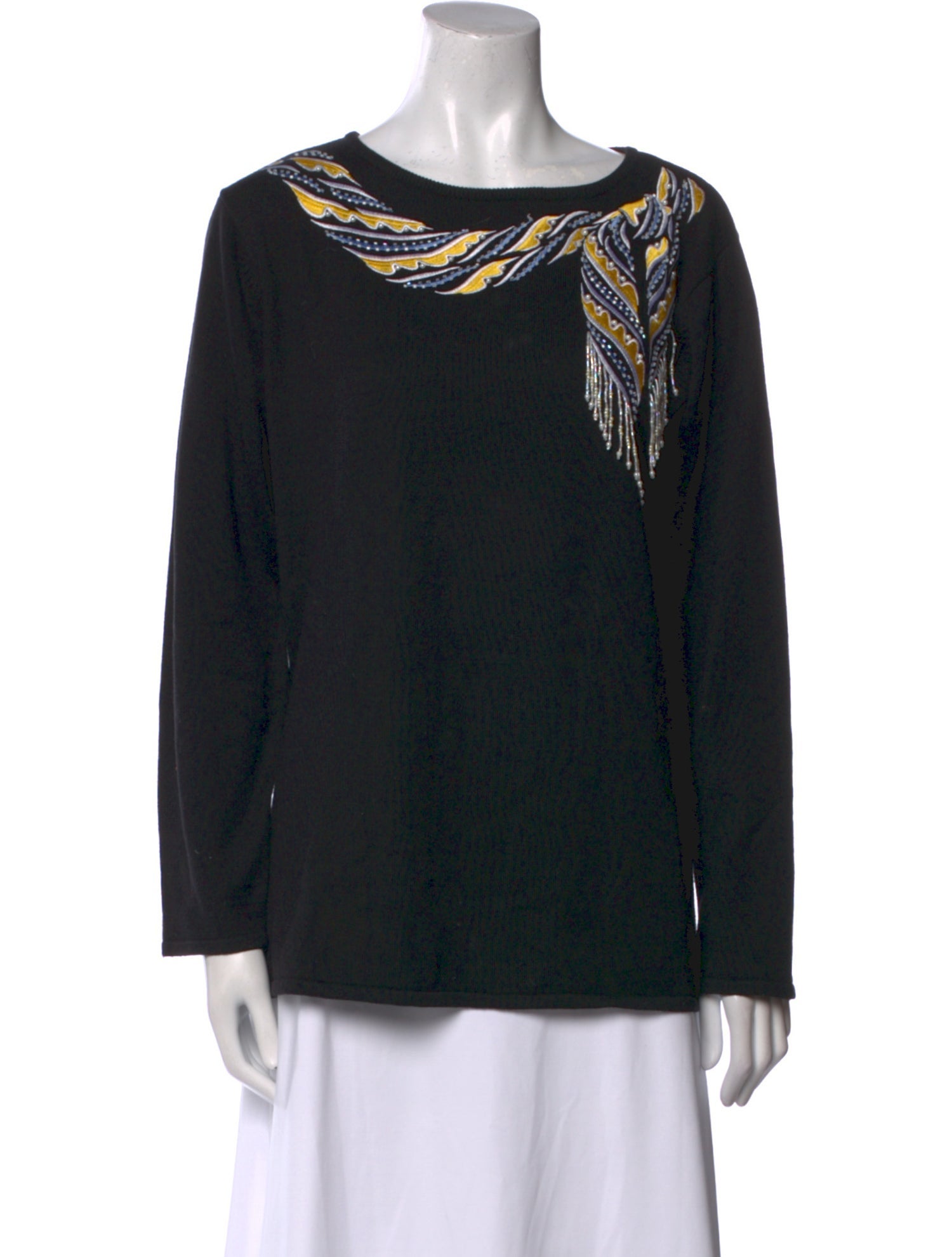 Bob Mackie Wearable Art Printed Cowl Neck Top