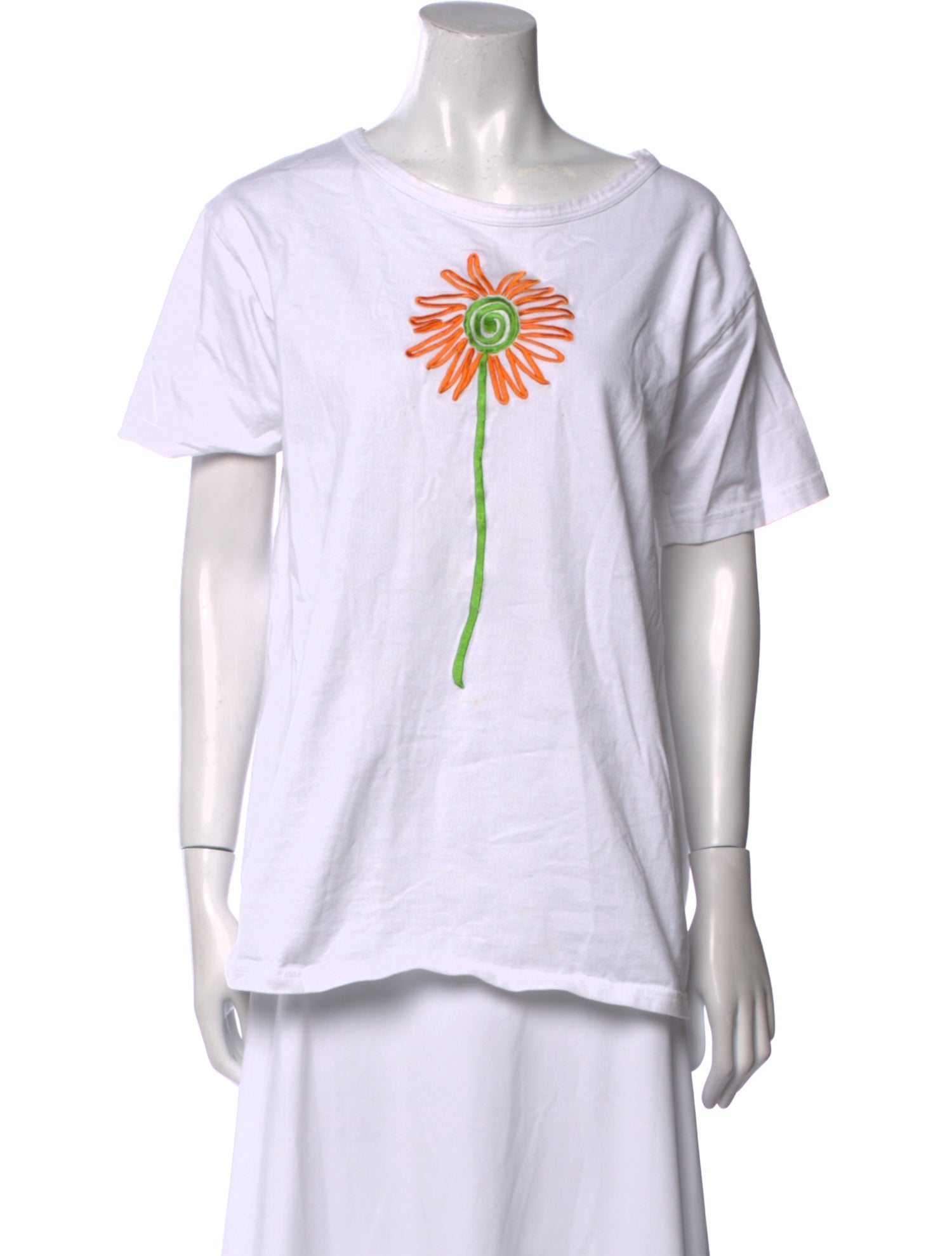 Bob Mackie Wearable Art Graphic Print Bateau Neckline T-Shirt