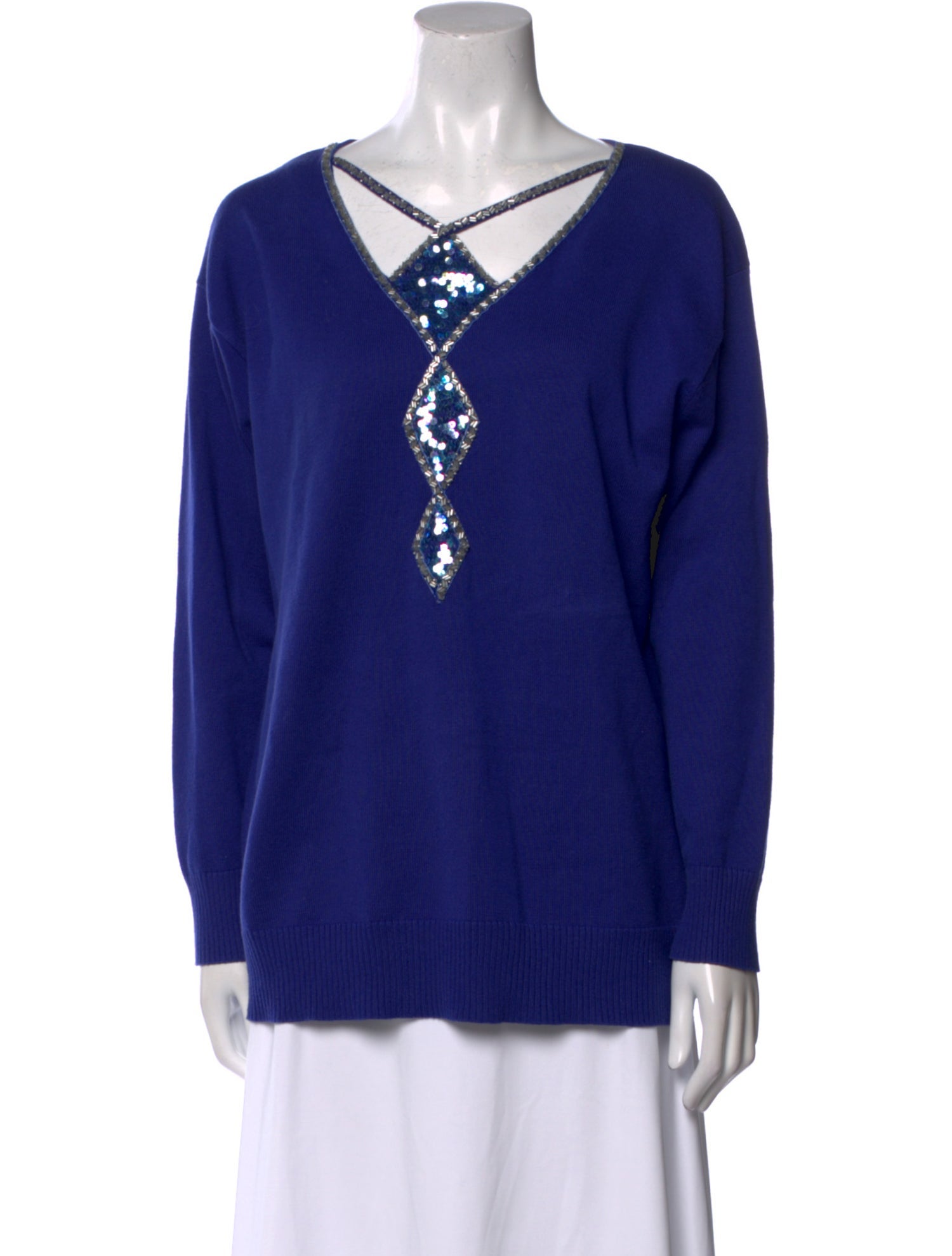 Bob Mackie Wearable Art V-Neck Long Sleeve Tunic