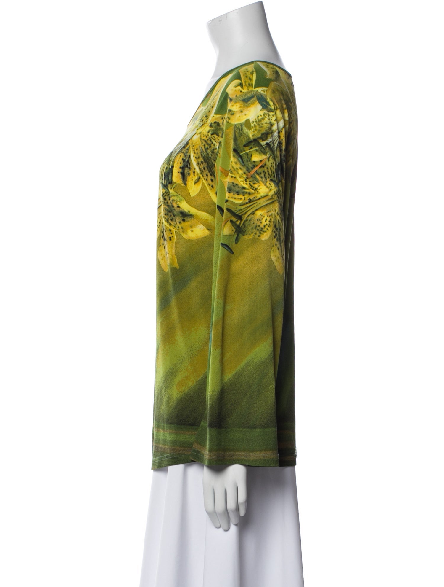 Bob Mackie Wearable Art Printed V-Neck Top