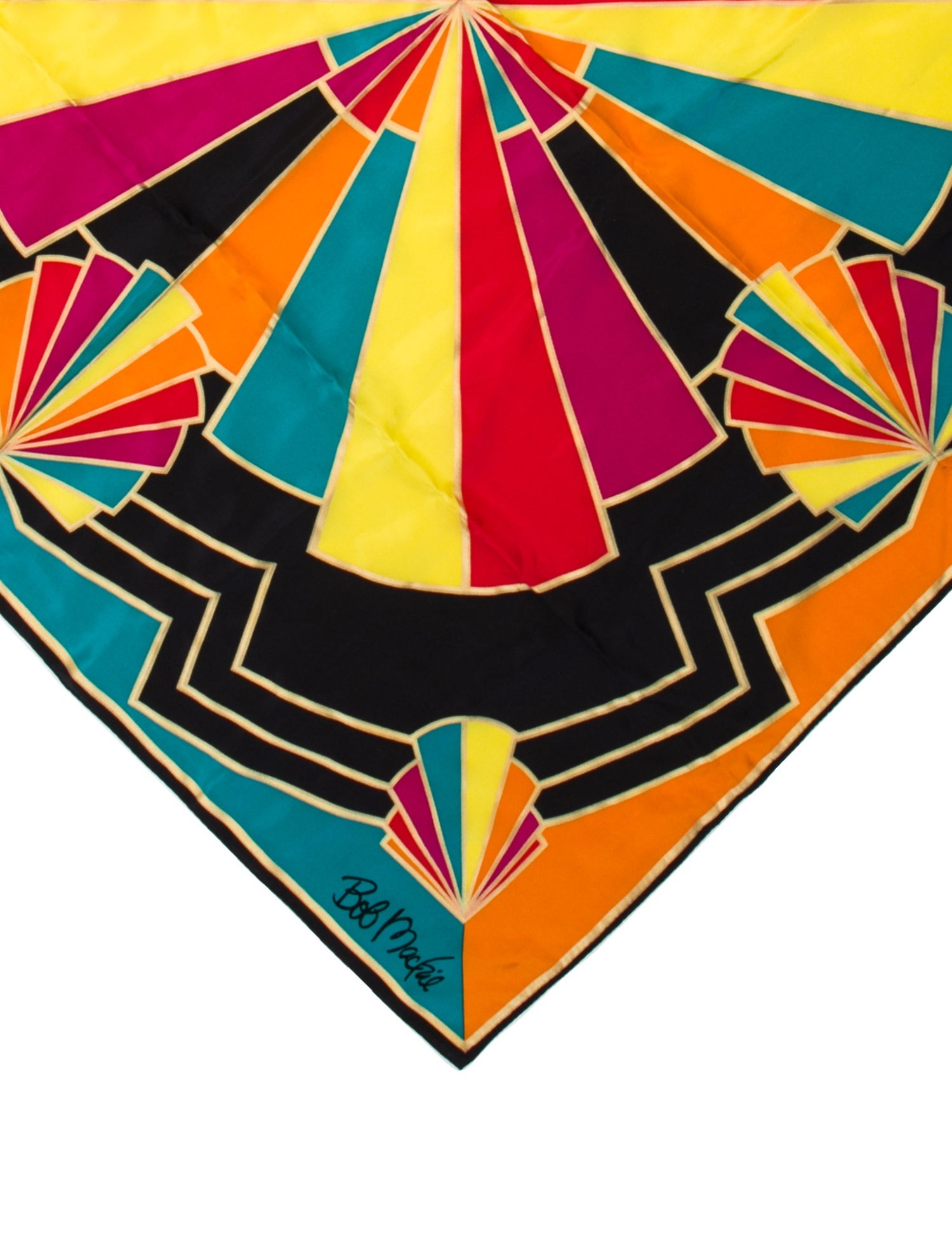 Bob Mackie Wearable Art Silk Printed Scarf