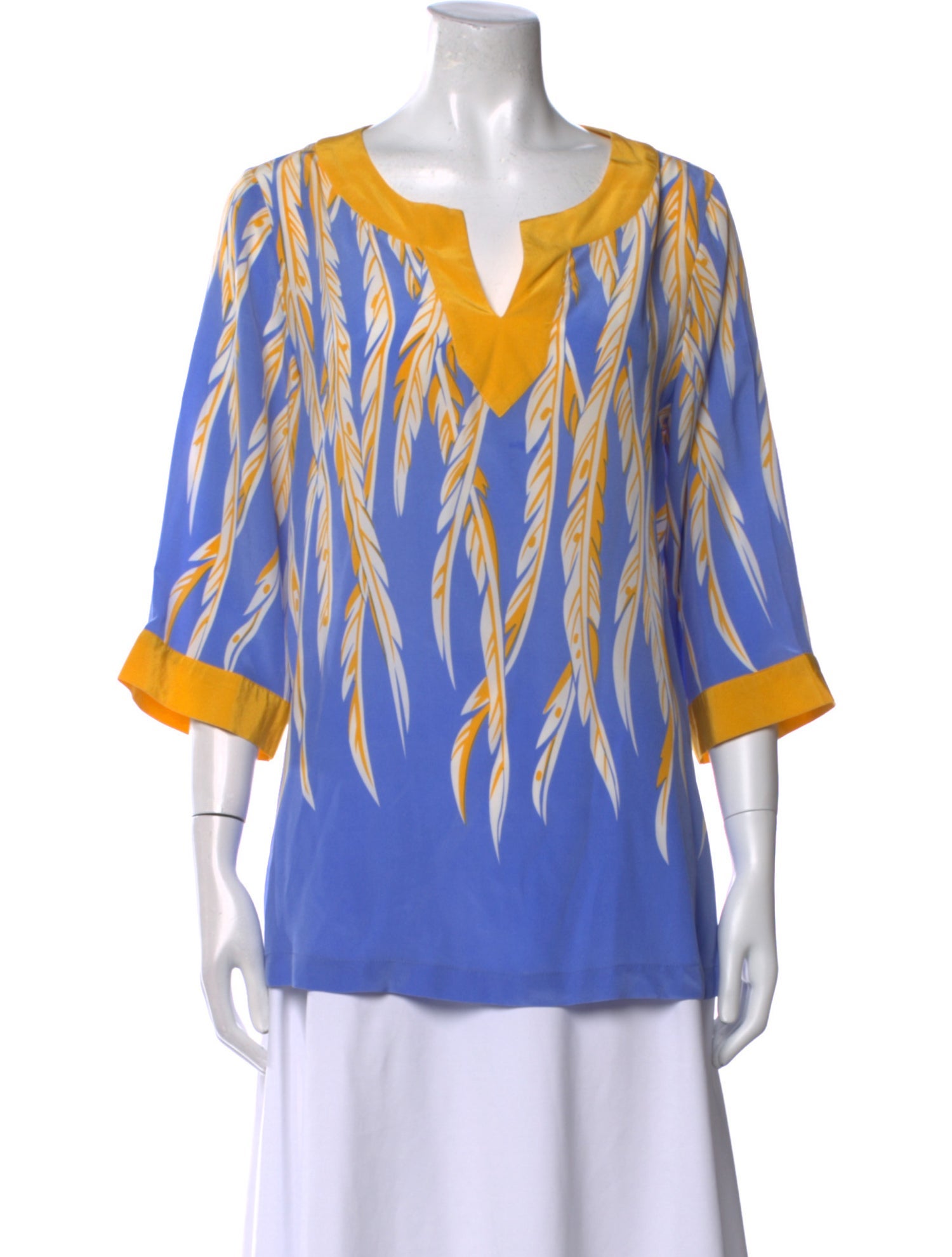 Bob Mackie Wearable Art Silk Printed Tunic