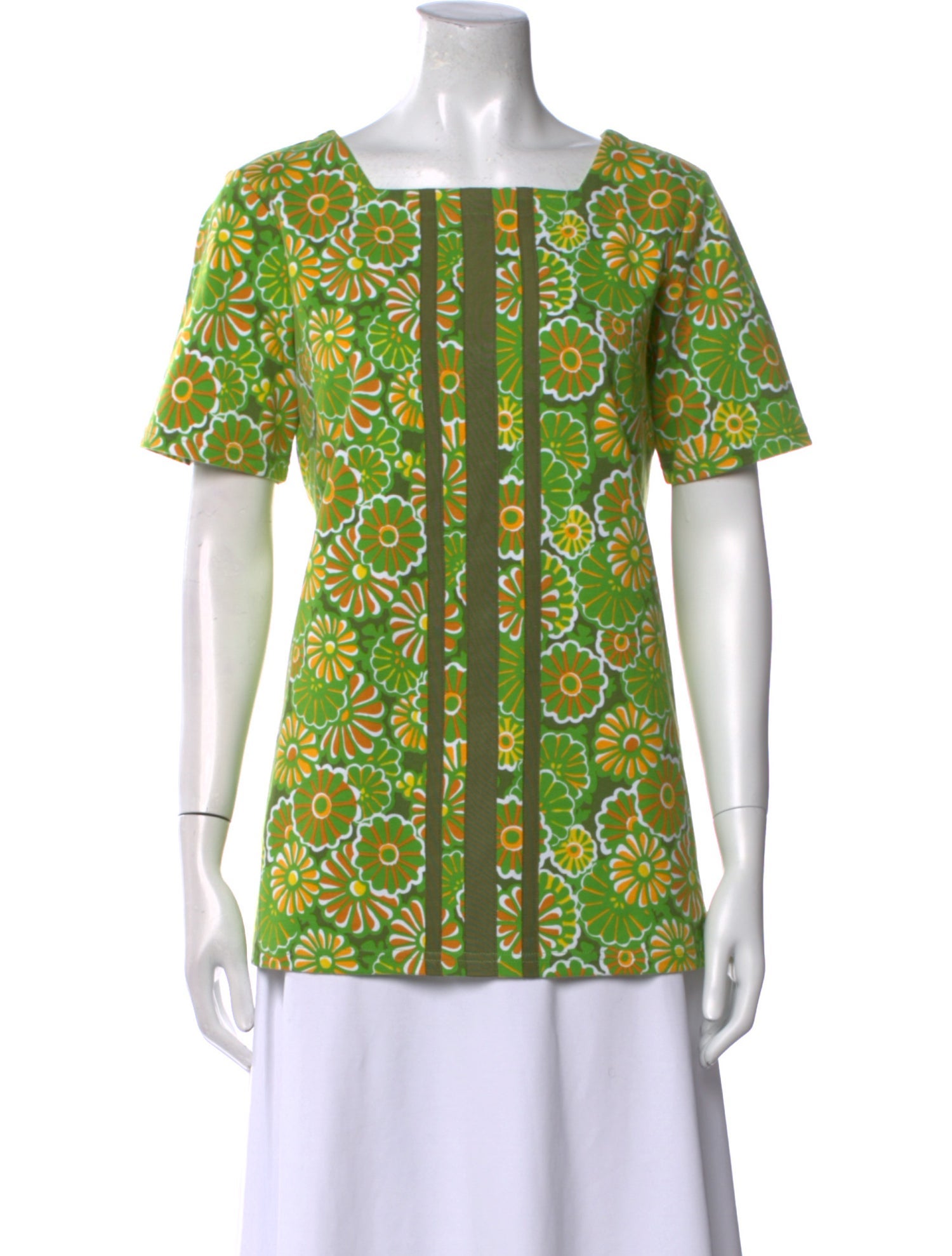 Bob Mackie Wearable Art Printed Square Neckline T-Shirt