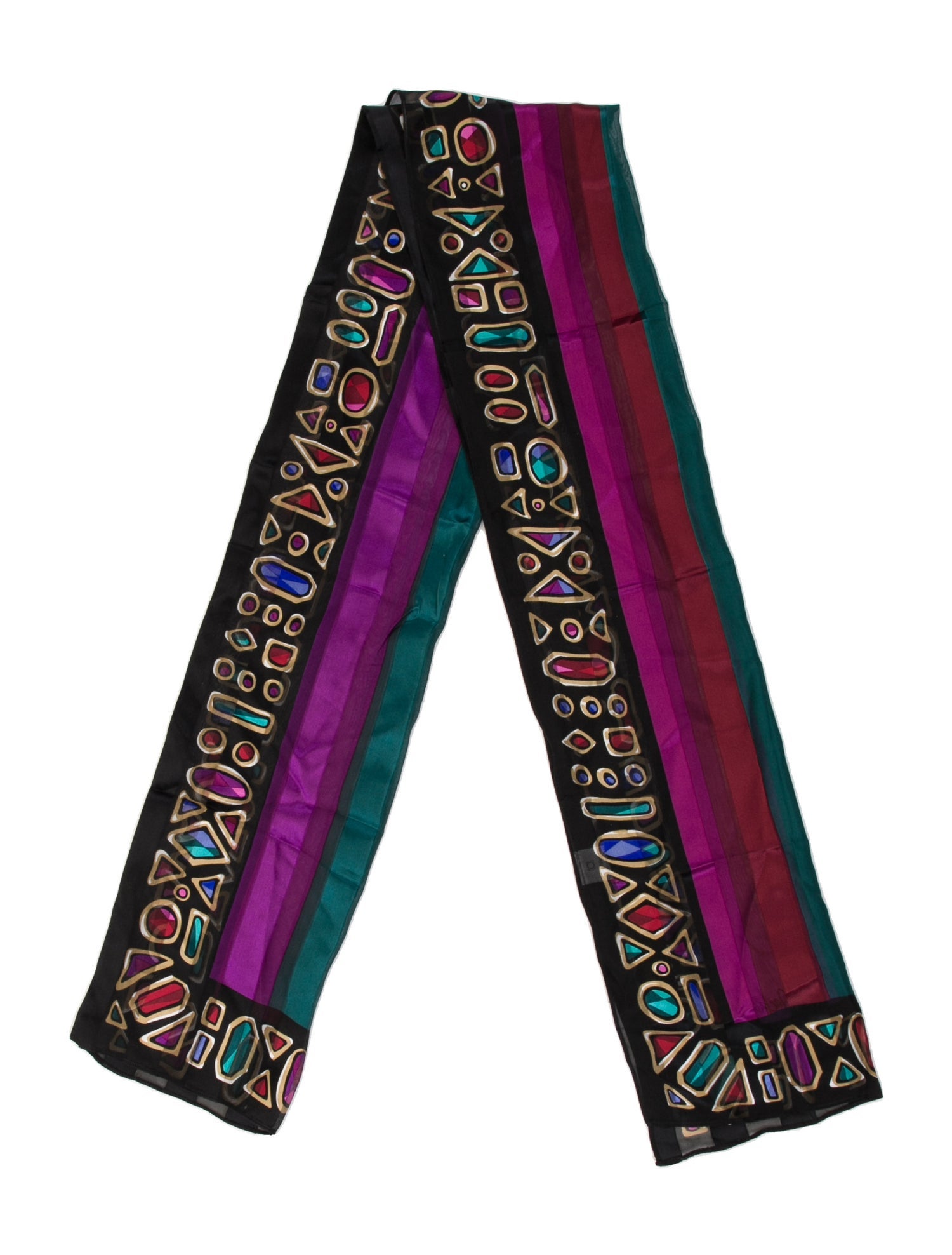 Bob Mackie Wearable Art Silk Vintage Scarf
