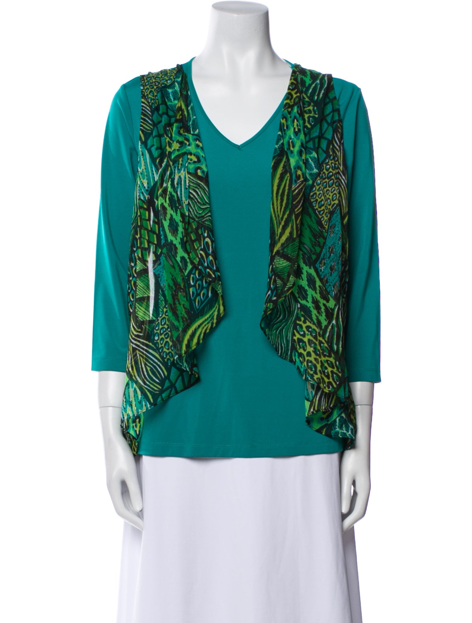 Bob Mackie Wearable Art Printed Embroidered Accent Set