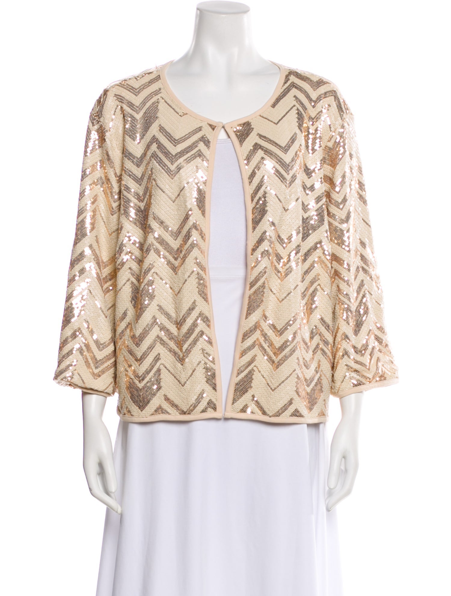 Bob Mackie Wearable Art Striped Evening Jacket