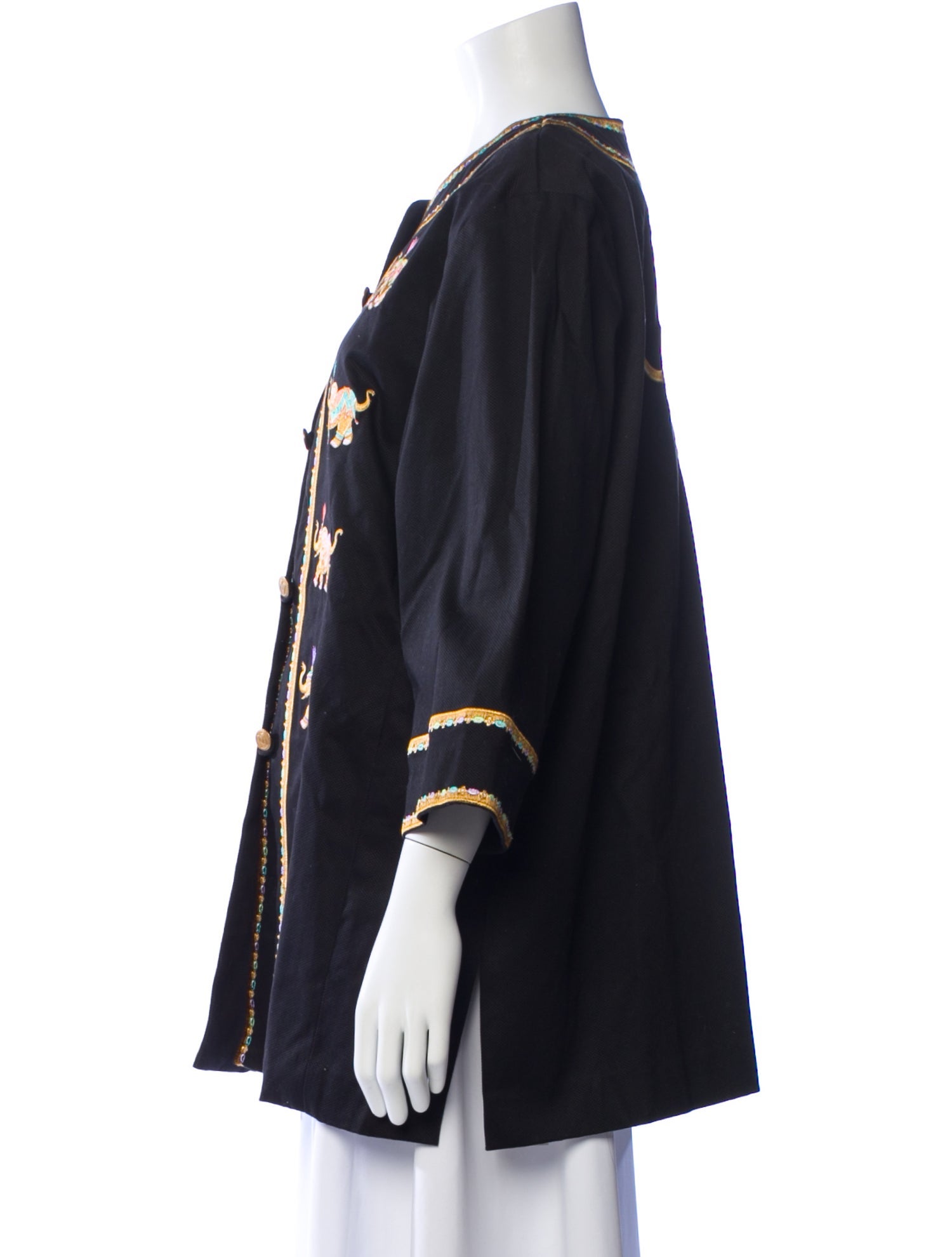 Bob Mackie Wearable Art Printed Evening Jacket