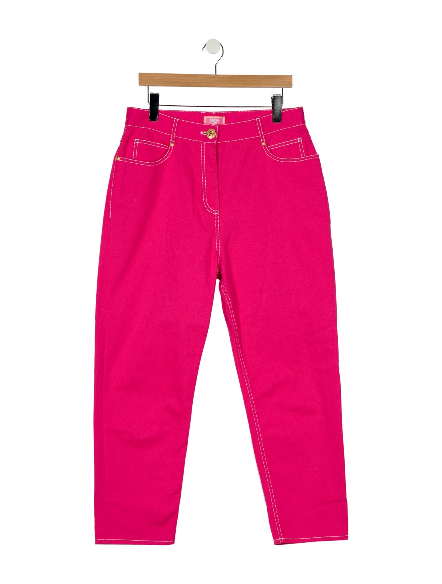 Balmain x Barbie High-Rise Straight Leg Jeans