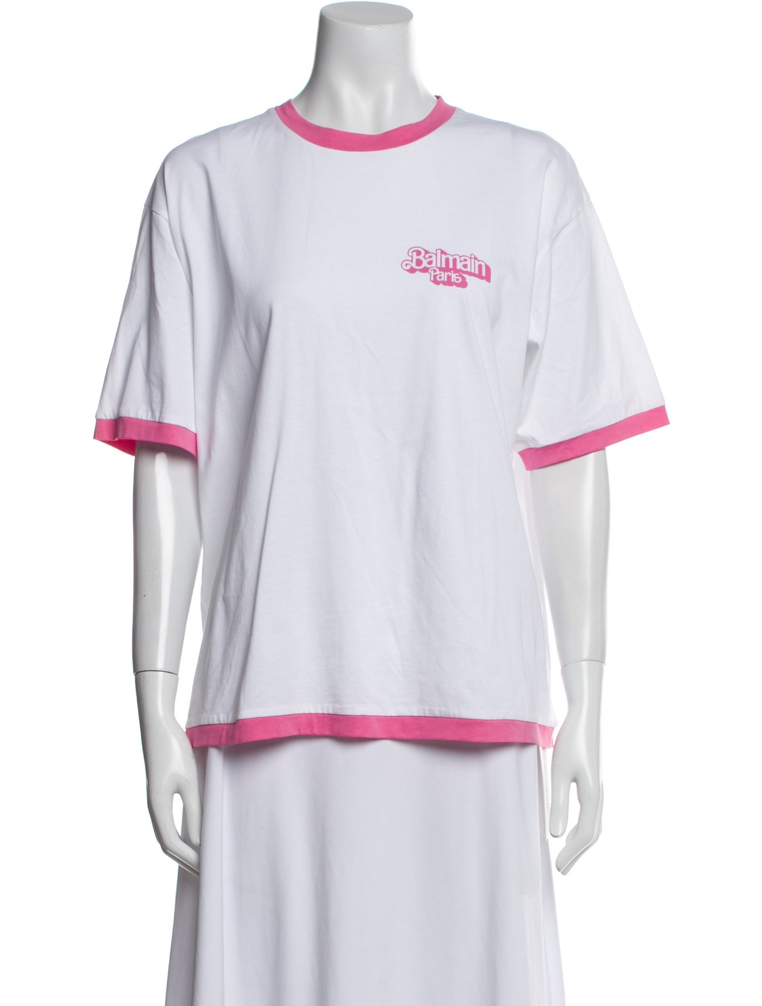 Balmain x Barbie Graphic Print Crew Neck T-Shirt w/ Tags
