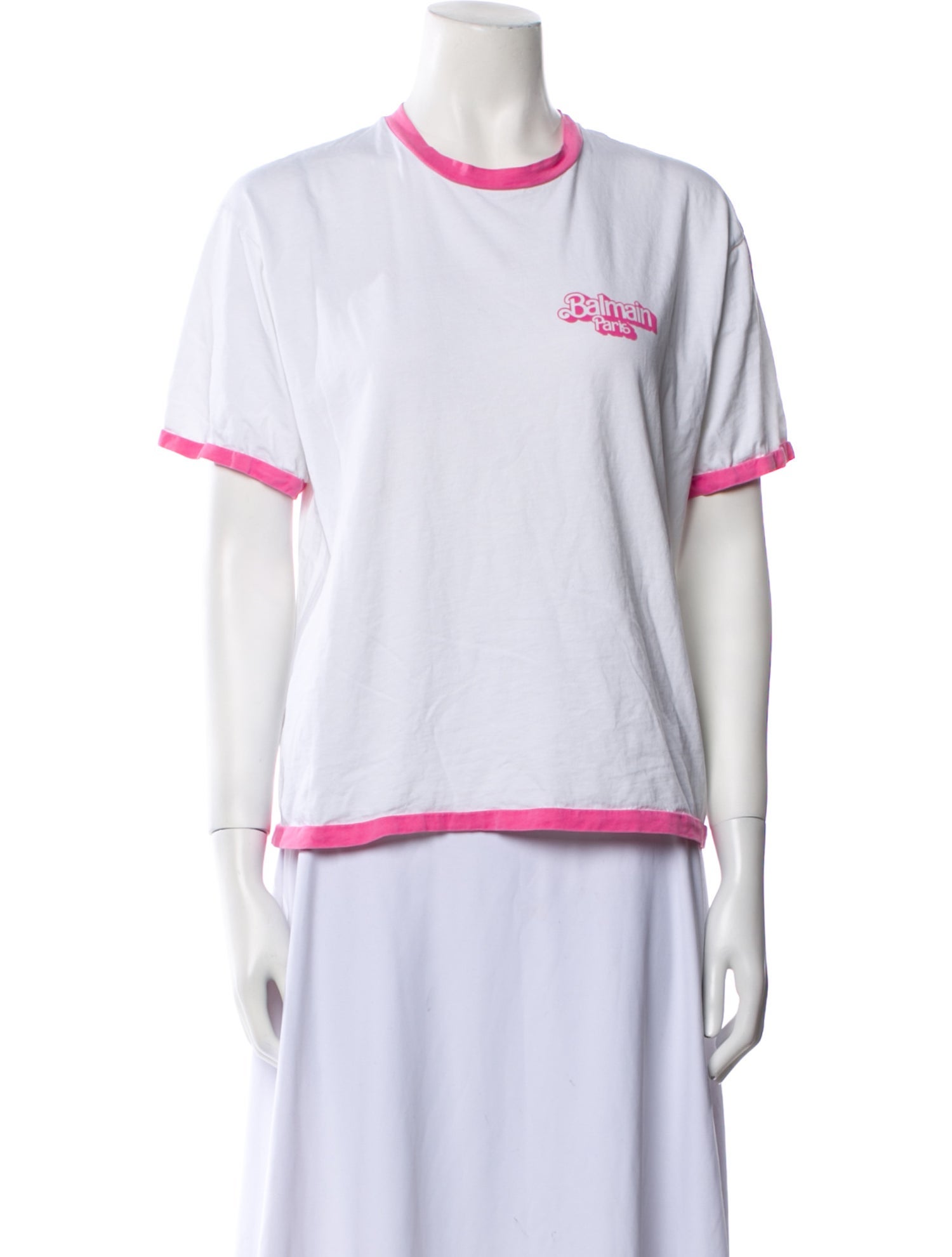 Balmain x Barbie Graphic Print Crew Neck T-Shirt