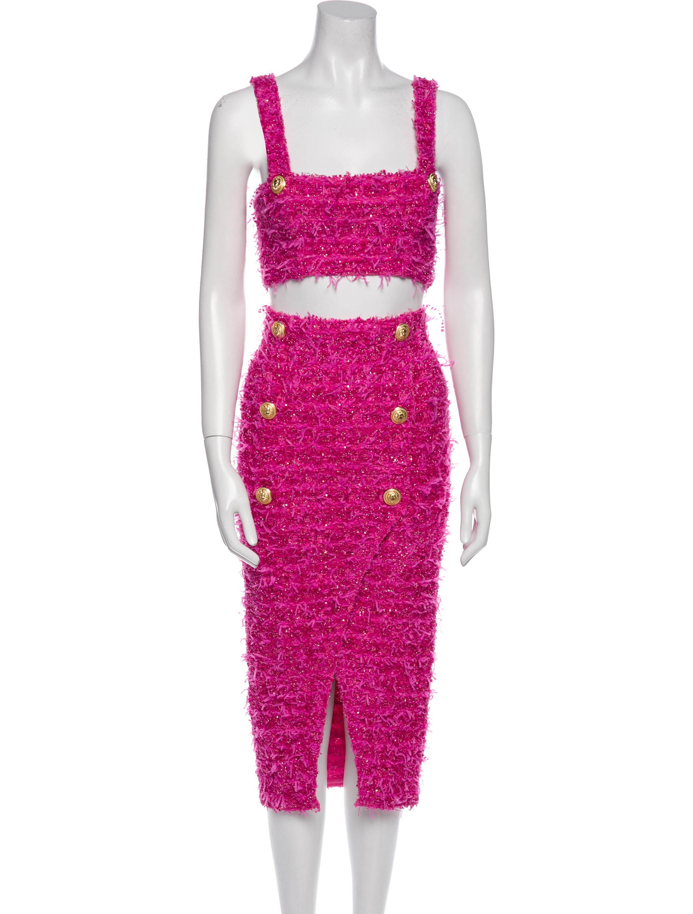 Balmain x Barbie Glitter Accents Skirt Set