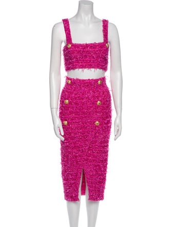 Balmain x Barbie Glitter Accents Skirt Set