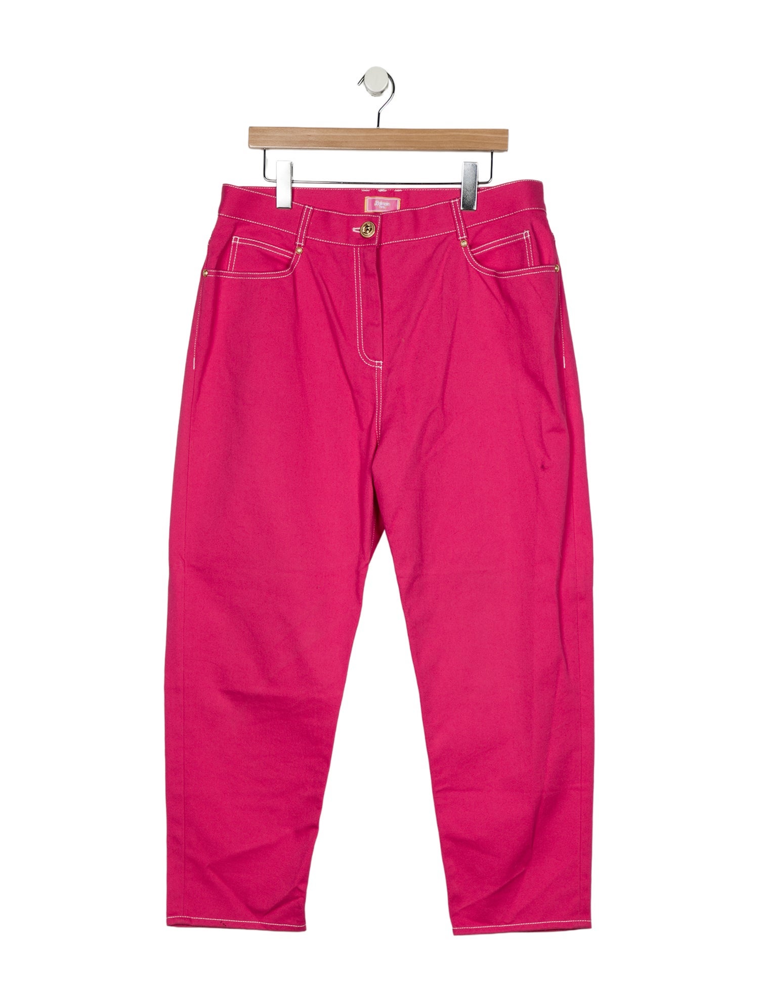 Balmain x Barbie High-Rise Wide Leg Jeans