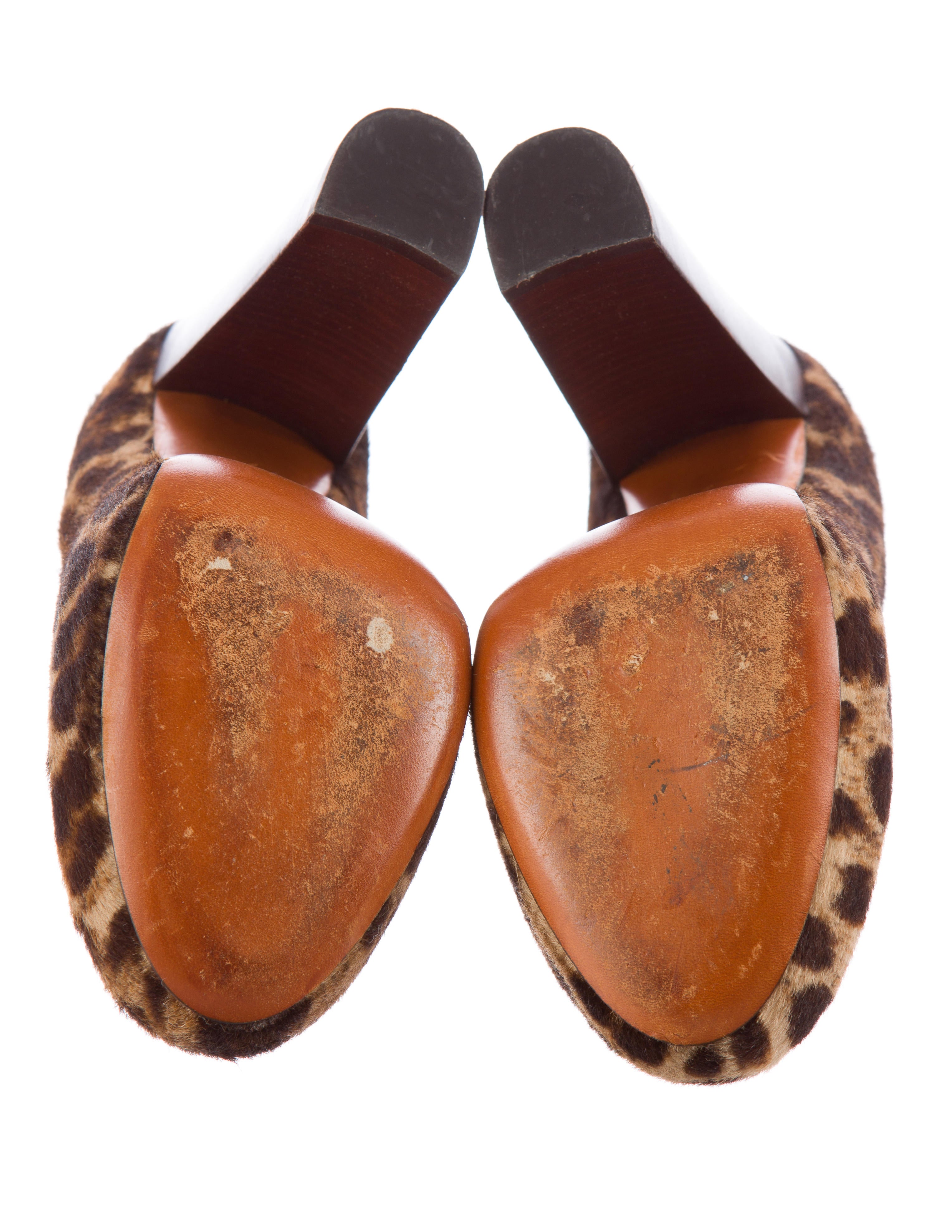 leopard pony hair shoes