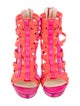 B Brian Atwood Satin Caged Sandals