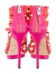 B Brian Atwood Satin Caged Sandals