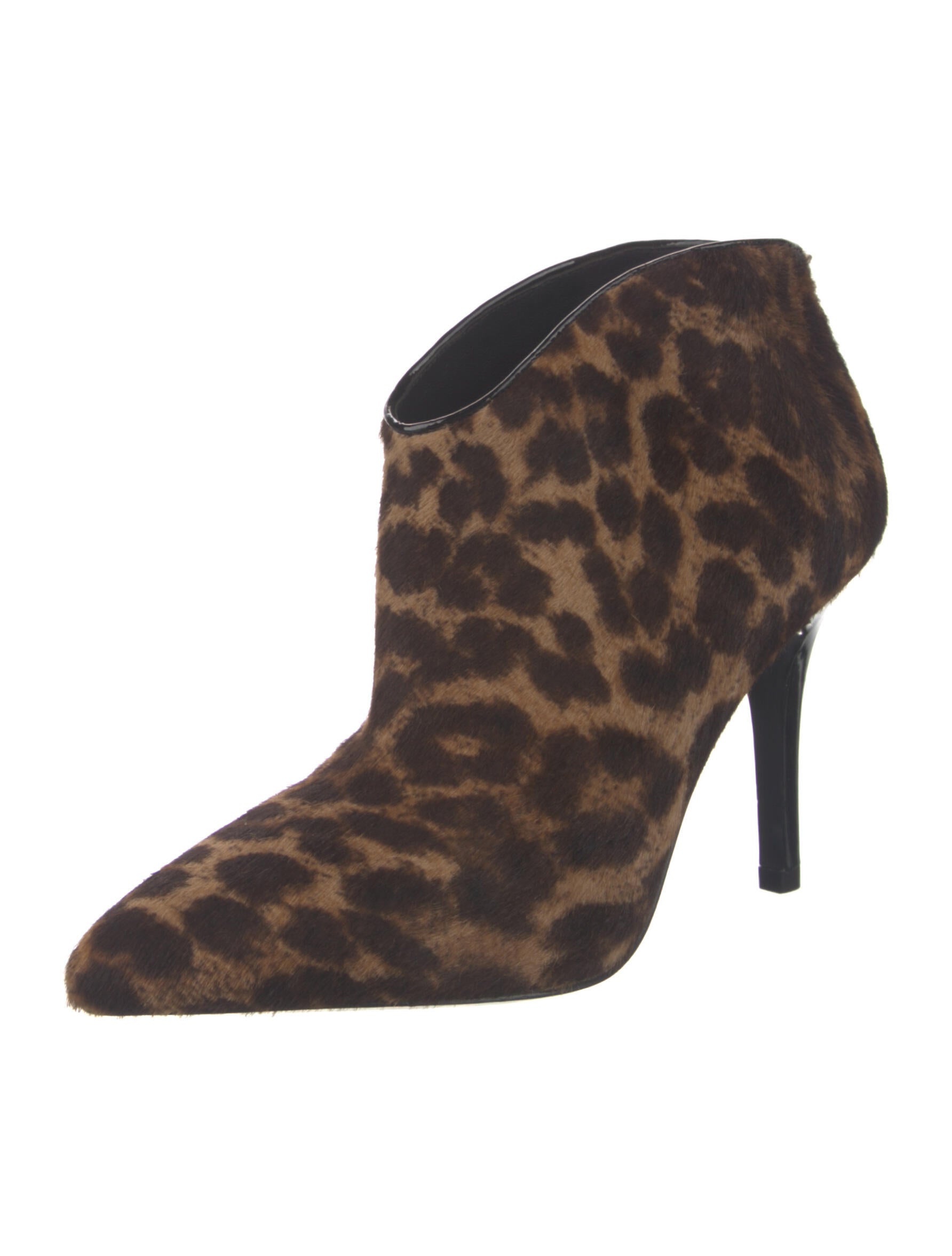 designer leopard booties