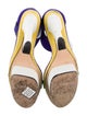 B Brian Atwood Suede Colorblock Pattern Sandals