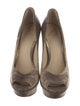 B Brian Atwood Embossed Leather Animal Print Pumps