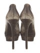 B Brian Atwood Embossed Leather Animal Print Pumps