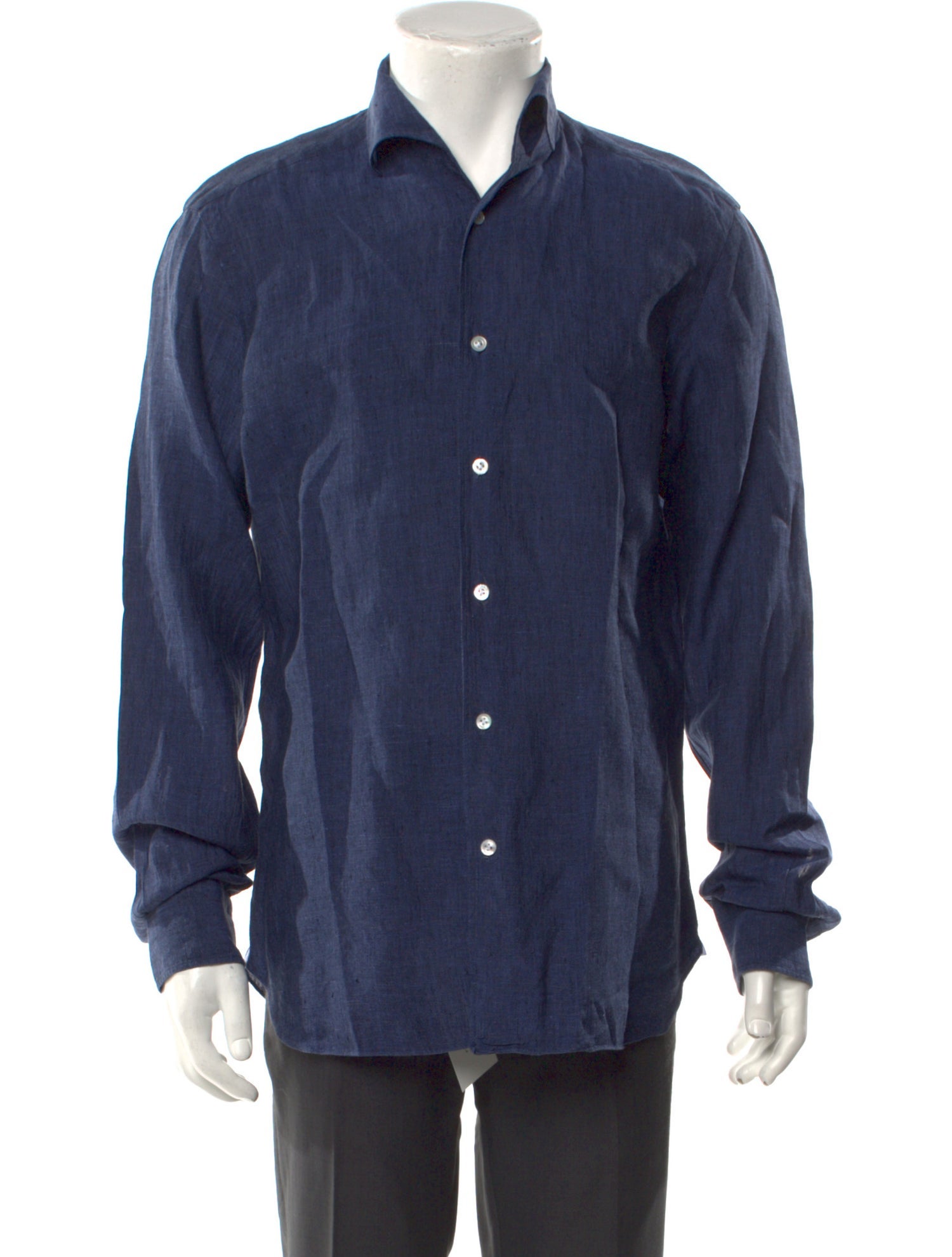 Barba Napoli Linen Long Sleeve Shirt