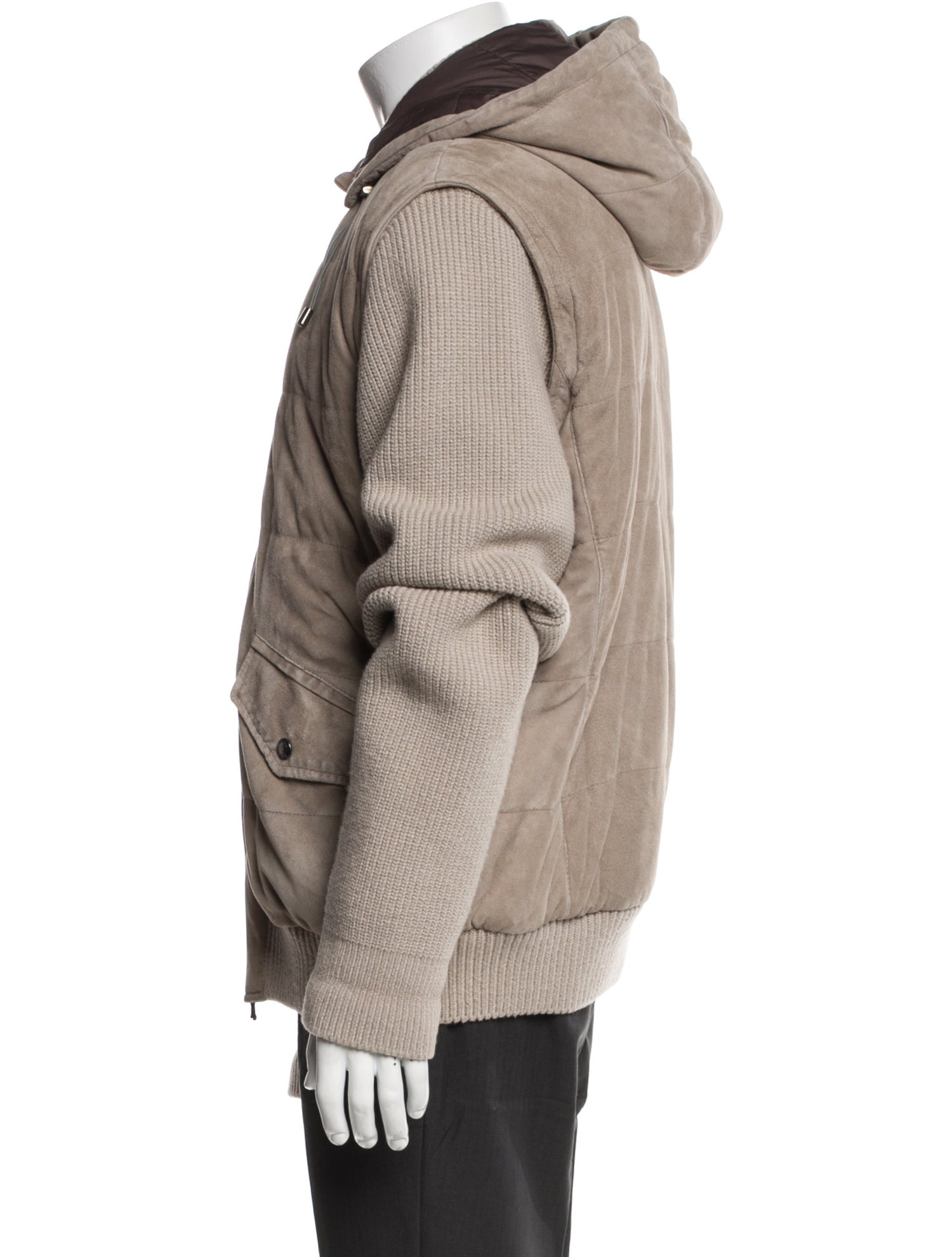Barba Napoli Vintage Suede Puffer Coat
