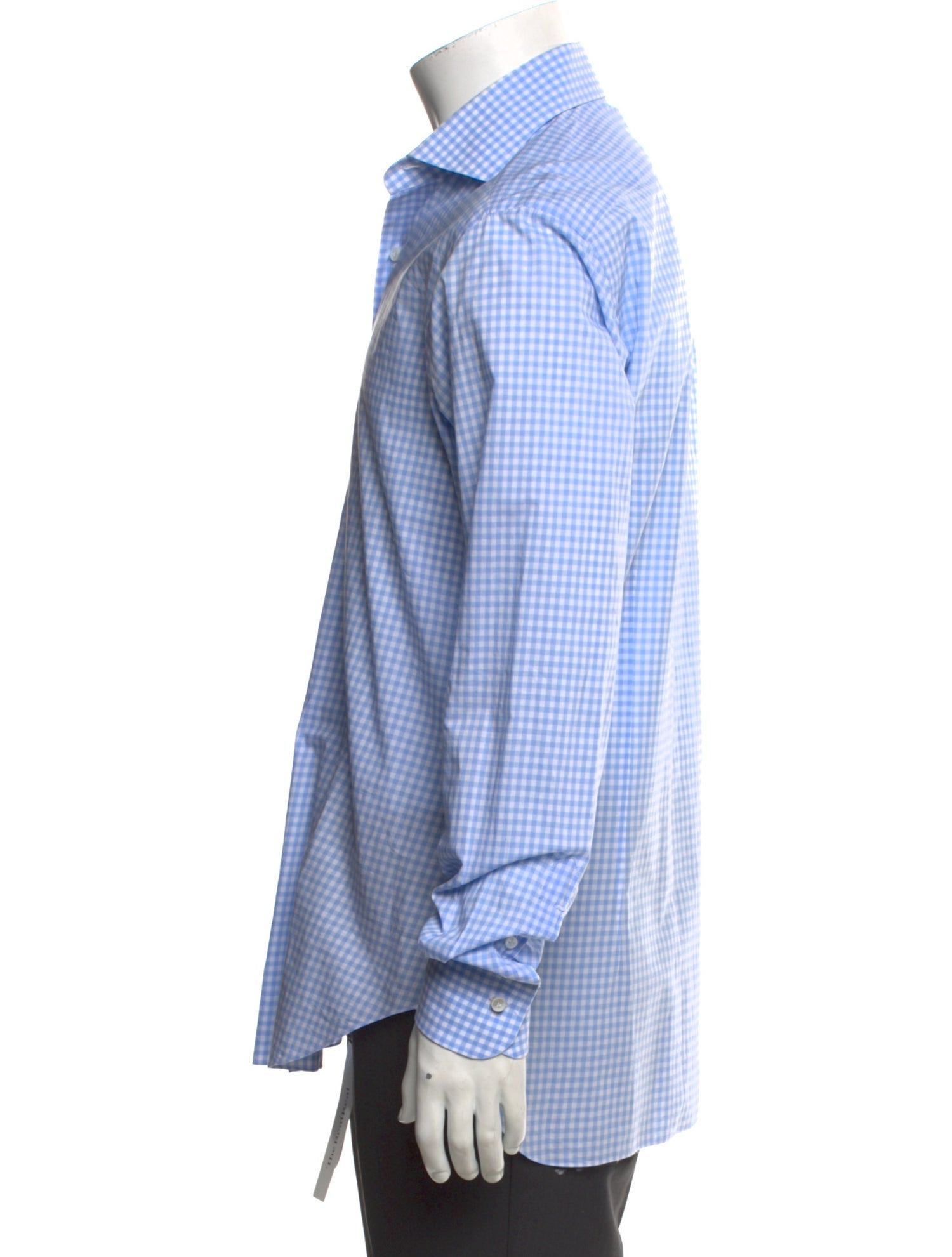 Barba Napoli Plaid Print Long Sleeve Dress Shirt