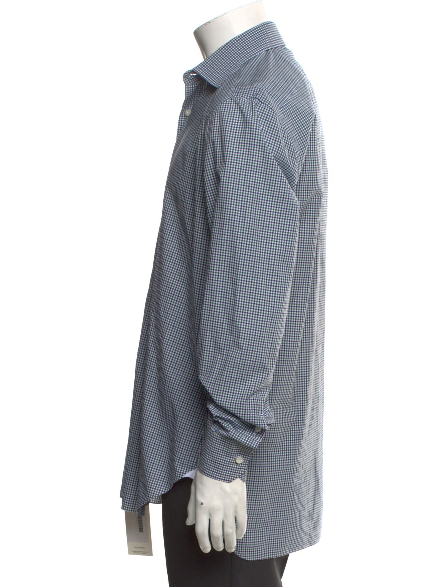 Barba Napoli Plaid Print Long Sleeve Dress Shirt