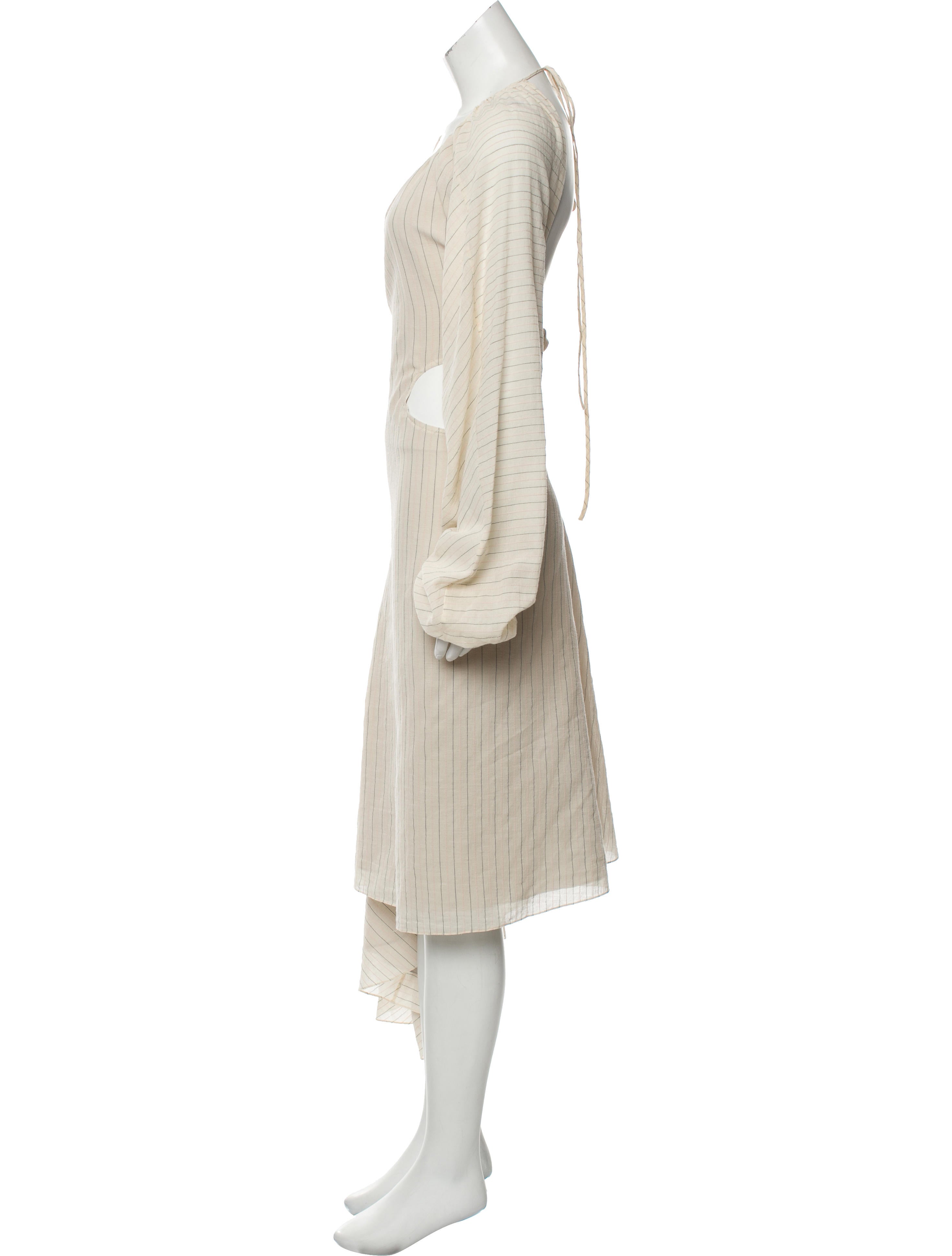 Bande Noir Scoop Neck Midi Length Dress w/ Tags