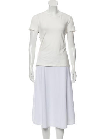 Bande Noir Tops Square Neckline Short Sleeve Top S