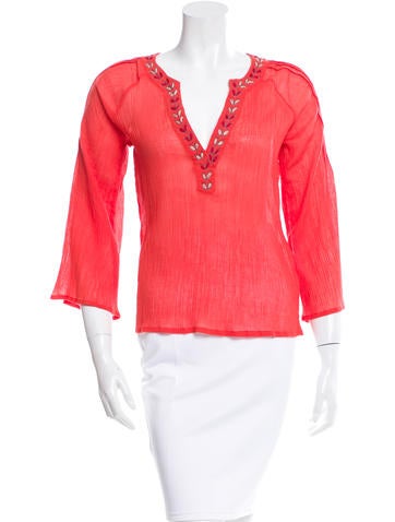 Banjanan Embroidered Floral Top w/ Tags