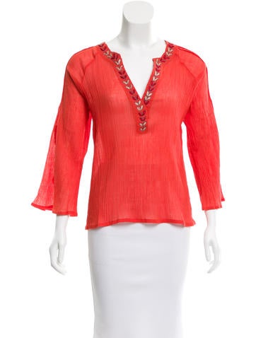 Banjanan Manny Embroidered Top w/ Tags