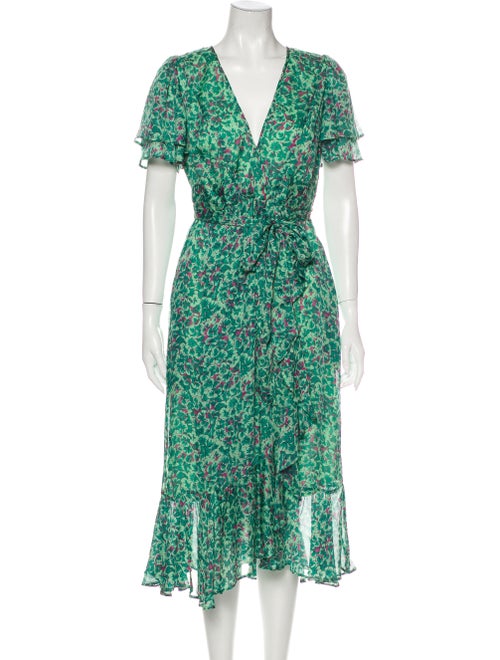 Banjanan Silk Long Dress w/ Tags Green
