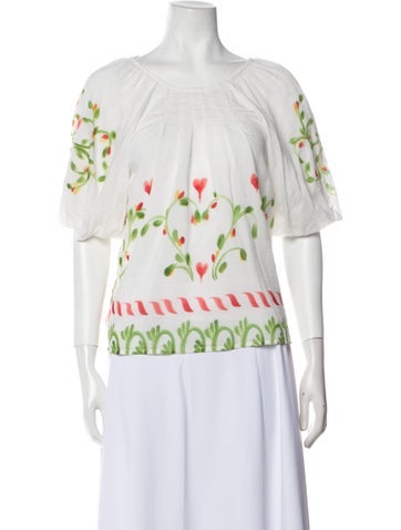 Banjanan Tops Printed Crew Neck T-Shirt XS