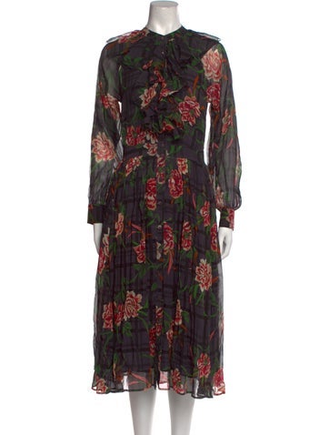 Banjanan Dresses Floral Print Midi Length Dress S