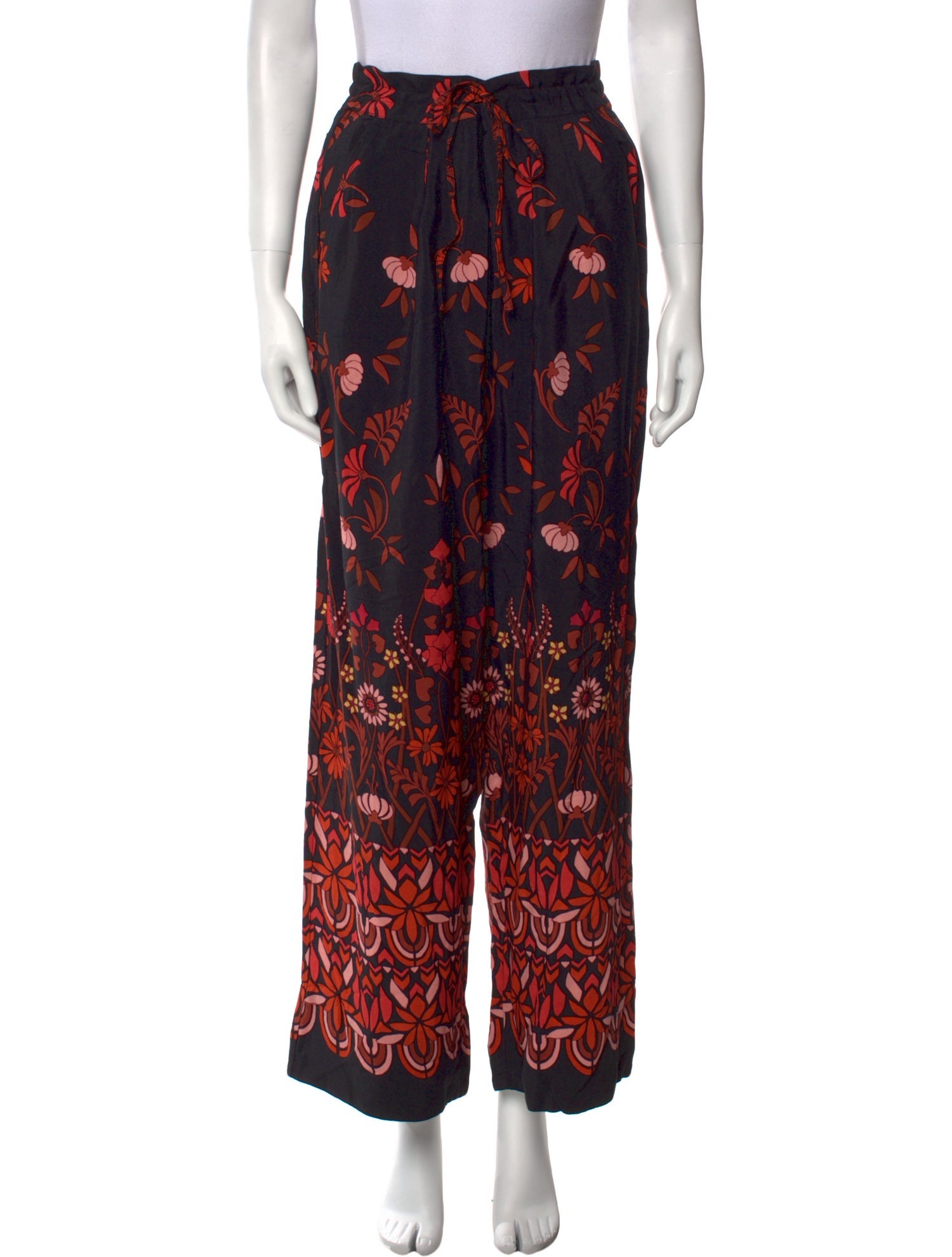 Banjanan Floral Print Wide Leg Pants