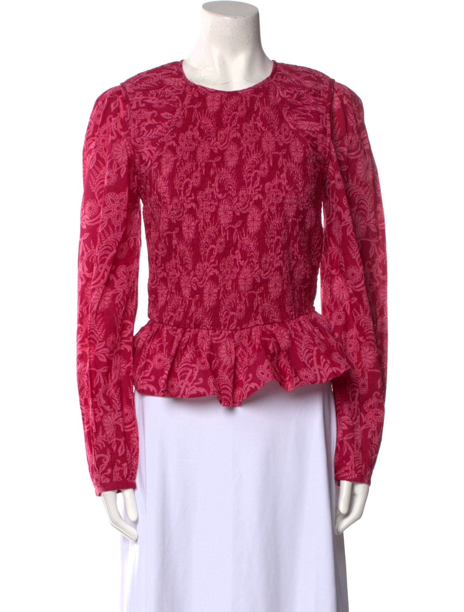 Banjanan Floral Print Crew Neck Blouse