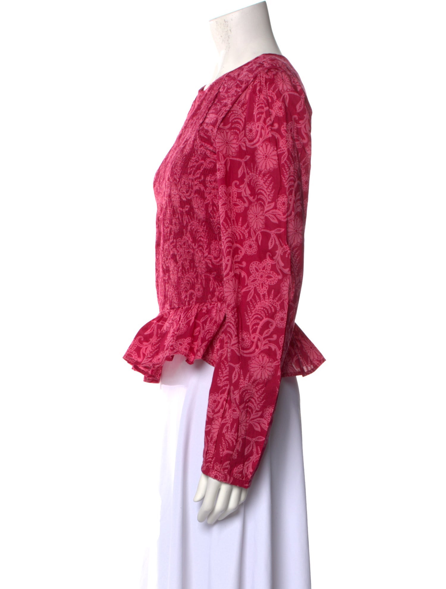 Banjanan Floral Print Crew Neck Blouse