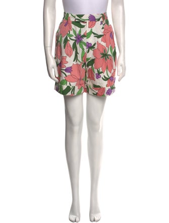 Banjanan Floral Print Mini Shorts