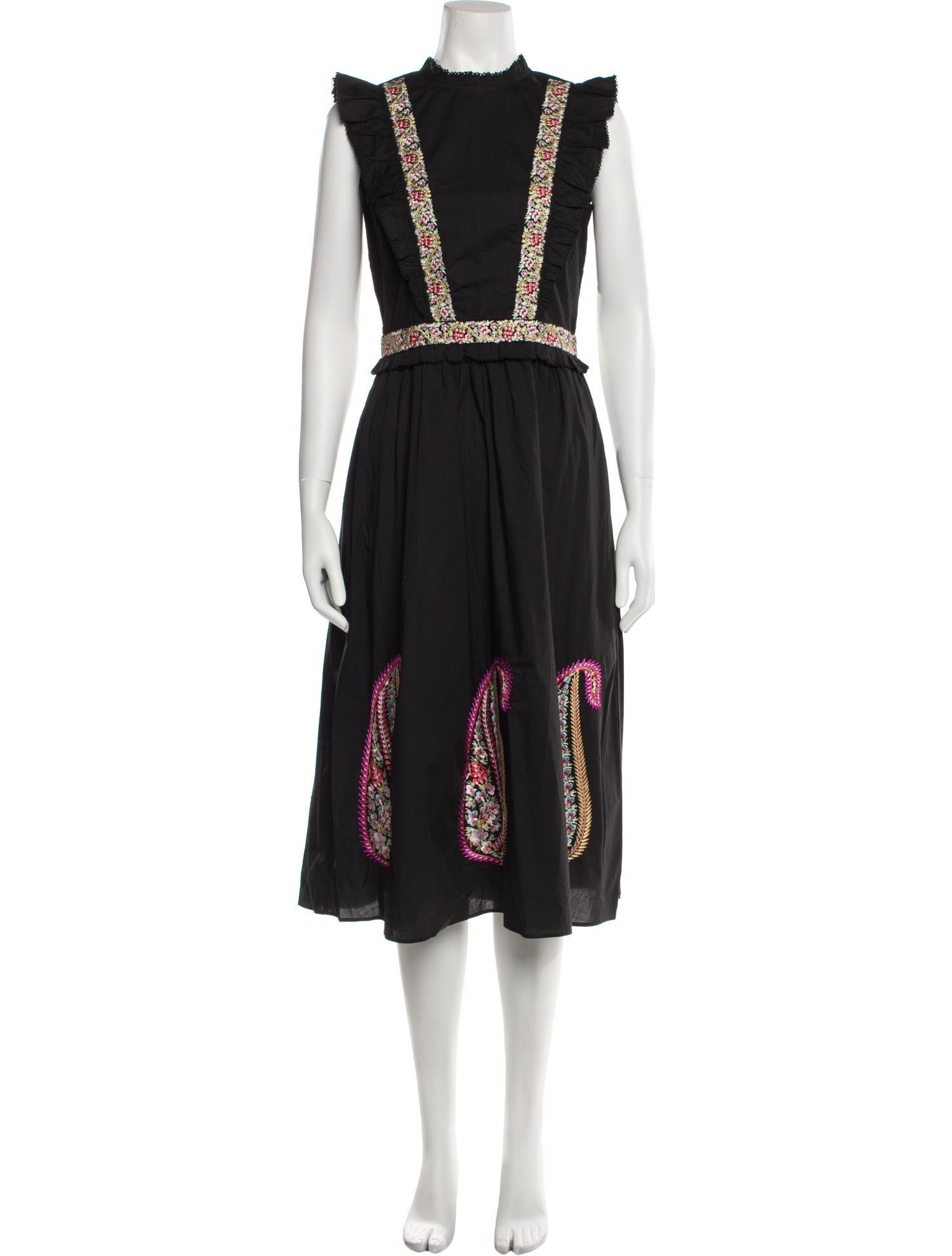 Banjanan Lace Pattern Midi Length Dress