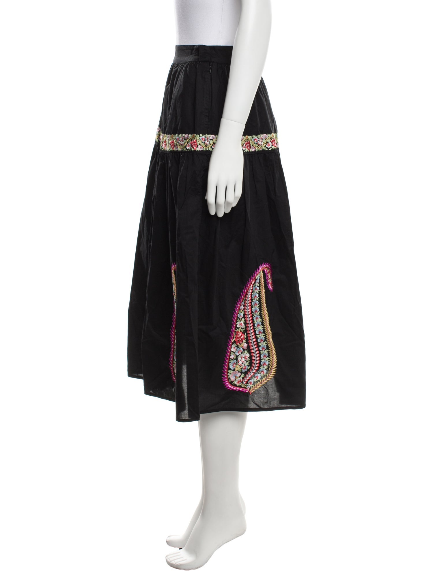 Banjanan Paisley Print Midi Length Skirt