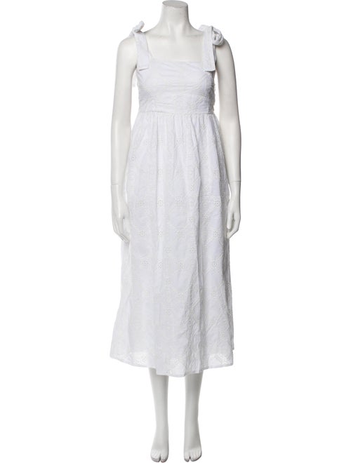 Banjanan Square Neckline Midi Length Dress